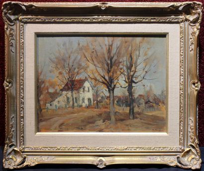 null Berthe des CLAYES (1877-1968) 

The white house 

Oil on panel signed lower...