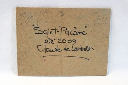 null Claude de LORIMIER (Xxe) 

Saint-Pacôme 2009 

Huile sur panneau signée au bas...