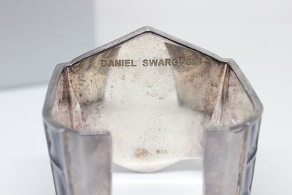 null DANIEL SWAROVSKI 
Silver cuff bracelet 925 thousandths with enamelled geometrical...
