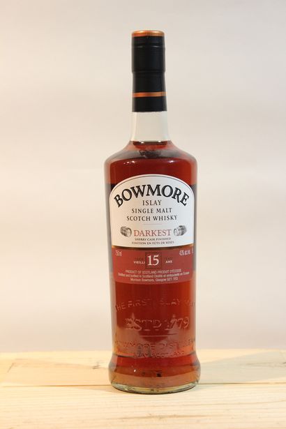 1 B Whisky Bowmore 15 ans Darkest Islay Single...