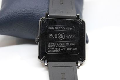 null BELL & ROSS Black automatic steel watch, 46 mm square case. BR01-92, ETA 2892...