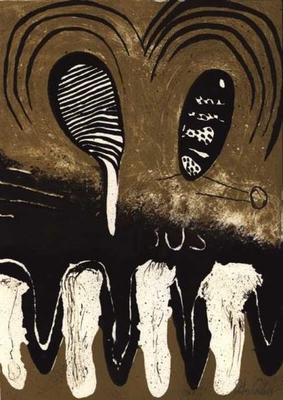 CARLE Pontus (1955) "Sans Titre", estampe, 42 x 29,5 cm, signée et datée "94" en...