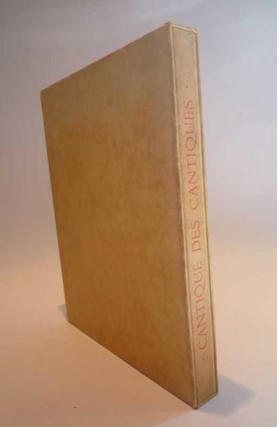 "Cantique des cantiques" Société des médecins bibliophiles, 1938. Un volume sous...