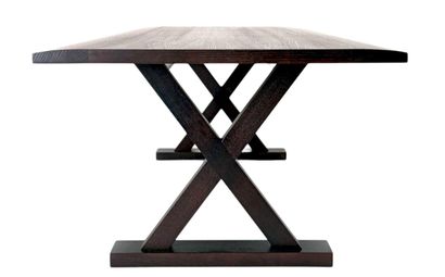 null Christian LIAIGRE (1943-2020) Table modèle "Long Courrier" en bois de chêne...