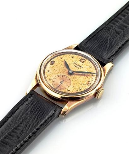 BREGUET Montre en or rose 14k année 1944. Boîte n°4683, mouvement n°4656. Cadran...