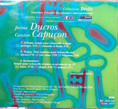 L'album collector de Gautier Capuçon ?"Debussy, Tanguy, Rachmaninov" Gauthier Capuçon...