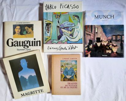  Beaux-Arts: 5 ouvrages. Pablo PICASSO; Paul GAUGUIN; Edward MUNCH; René MAGRITTE;... Gazette Drouot