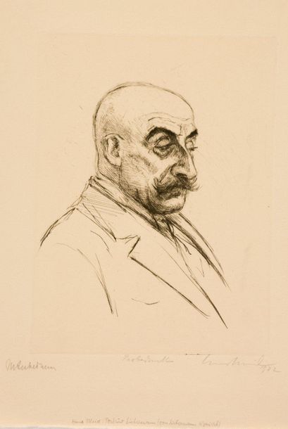 Hans MEID (1883-1957), Portrait of Max Hans MEID (1883-1957), Portrait of Max Liebermann,... Gazette Drouot