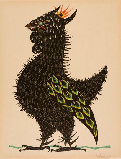 Jean LURÇAT (1892-1966), Le coq, Very large Jean LURÇAT (1892-1966), Le coq, Très... Gazette Drouot