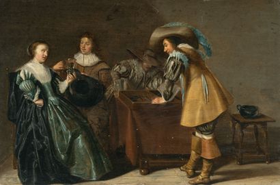 Dirck Hals Dirck Hals (1591 - Haarlem - 1656) - Interior with tricktrack players... Gazette Drouot