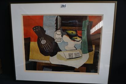 KADER MET REPRODUCTIE VAN PABLO PICASSO 
Cadre avec une reproduction de Pablo Picasso... Gazette Drouot