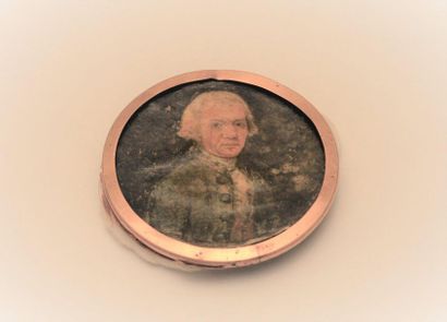 null École française de la fin du XVIIIe siècle Portrait de Monsieur FONCEZ. Miniature,...