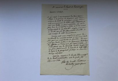 null Auguste Hilarion de Kératry French politician and writer. Addressed to Monsieur...