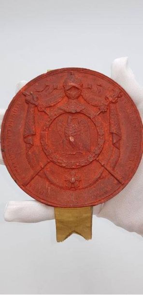 null Strong seal of letters patent. In wax with the great imperial arms. Remains...