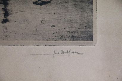 null Joseph DELFOSSE (1888-1970).

Ougrée.

Eau-forte en noir, signée en bas à droite,...