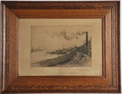 null Edouard MASSON (1881-1950).

The port.

Etching, signed upper left and dated...