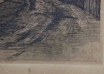 null Edouard MASSON (1881-1950).

The port.

Etching, signed upper left and dated...