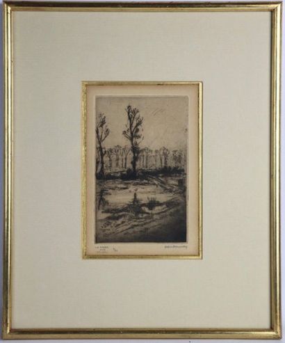 null Jean DONNAY (1897-1992).

The wicker pond.

Etching signed lower right, titled...