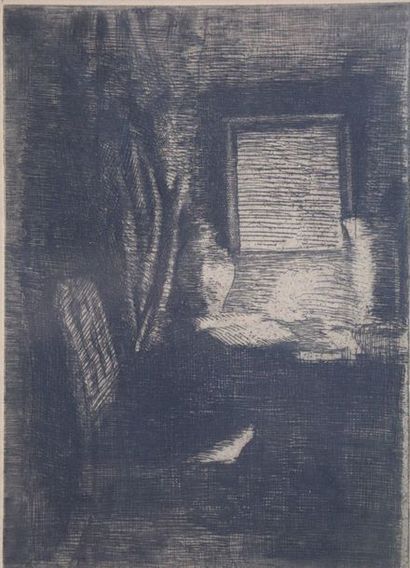 null Adrien de WITTE (1850-1935).

Interior scene.

Etching, signed lower right.

H:...