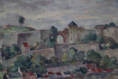 null Max CHOTIAU (1881-1968).

Les remparts de Namur.

Huile sur toile.

Signée en...