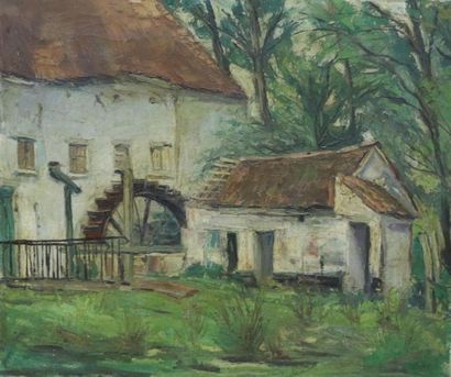 null Charles KVAPIL (1884-1957).

The Mill.

Oil on canvas.

Signed lower right.

H:...
