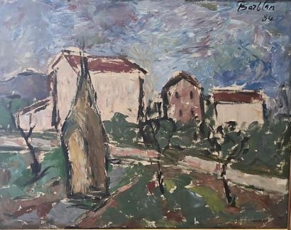 null Oscar Barblan (1909-1987), peintre suisse italien

Paysage de Toscane

Huile...
