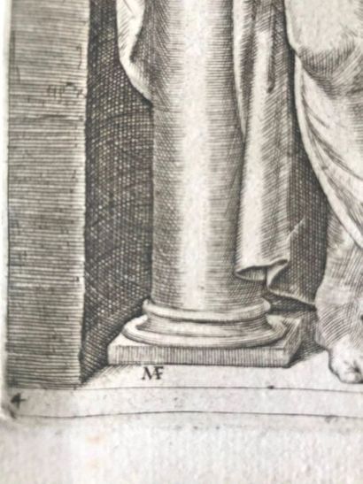 null Marcantonio RAIMONDI (c 1480-c1534).

Vestales, d’après Raphaël.

Deux gravures...