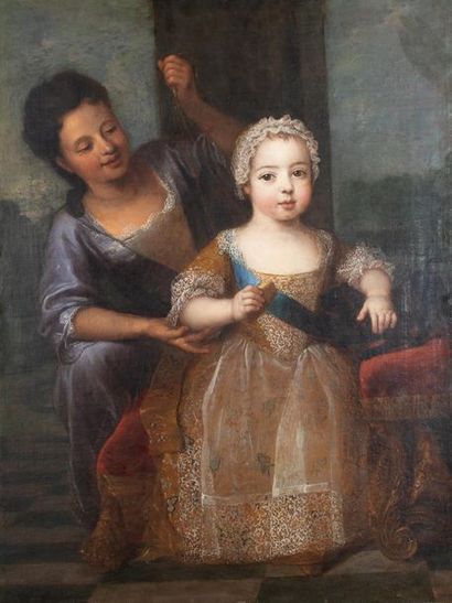null Attribué à Pierre GOBERT (Fontainebleau, 1662 – Paris, 1744) 
Portrait de Louis...