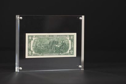 null ANDY WARHOL (USA/ 1928-1987) 
Two Dollar Bill, Jefferson (bleu) 
signature autographe...