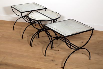 null 
RINGED HOUSE (In the taste of)
Set of four modular coffee tables consisting...