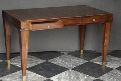 null 
DOMINIC (Assigned to)
Elegant flat desk entirely covered with Macassar ebony...