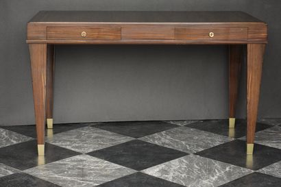 null 
DOMINIC (Assigned to)
Elegant flat desk entirely covered with Macassar ebony...