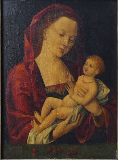 null Ecole anversoise du XIXe siècle, d’après

Joos van Cleve (†1540)

Vierge à l’Enfant,...