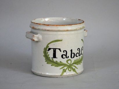 null Ceramic tobacco pot. Period XVIIIth century. Diameter : 15,5 cm.