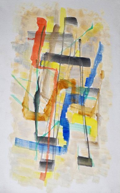 null Jacques GERMAIN (FRA 1915-2001)

Composition recto/verso, 1954

Gouache on paper...