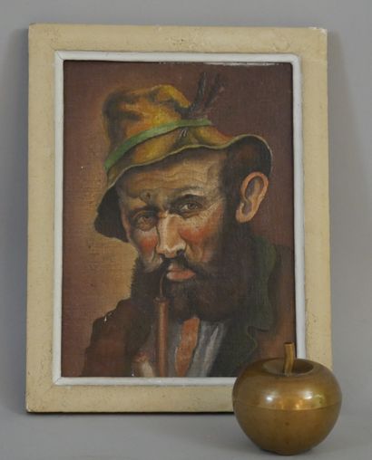 null L GEORGES 

Portrait of a man with a pipe

Oil on isorel panel signed lower...