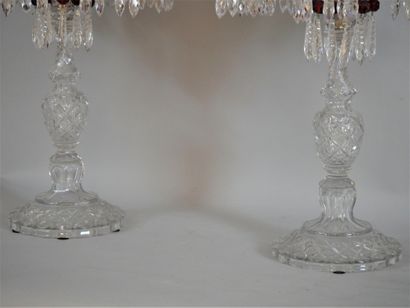 null 
BACCARAT, SPECTACULARE PAIR OF CANDELABRES WITH SIX ARMS OF

LIGHTS

Blown...