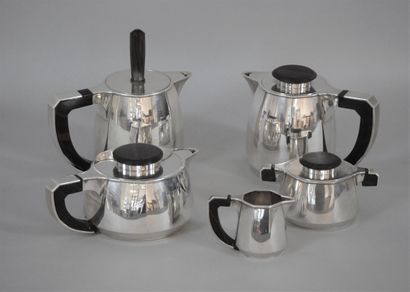 null 
Jean-Emile PUIFORCAT (1897-1945) (Jean-Elisée PUIFORCAT, Dit). Five-piece tea...