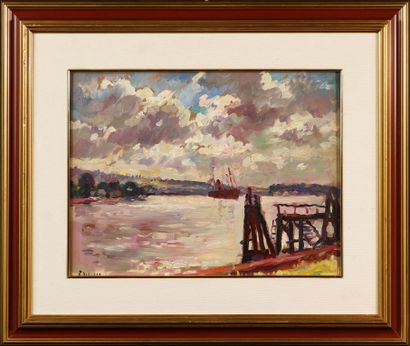 null JOSÉ WOLFF (BEL/ 1885-1964)

Steam on the river bank

oil on isorel

signed...