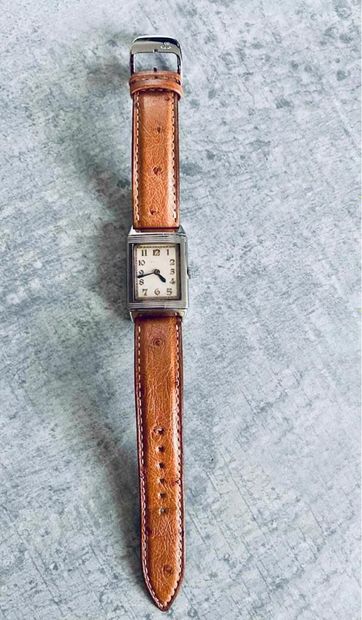 null 
JAEGER LECOULTRE. REVERSO wristwatch from the 1930s, mechanical movement numbered...