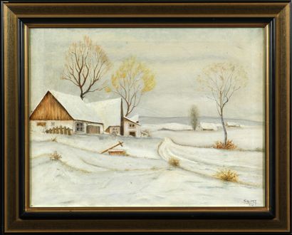 null C. LIMET (XXth)

Winter landscape (two works)

oil on canvas

each signed and...