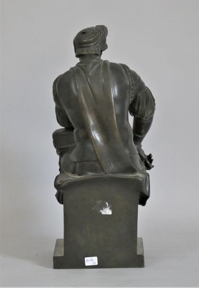 null Lawrence the Magnificent after Michelangelo. Proof in bronze with green patina,...