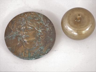 null Marie-Alexandre-Lucien COUDRAY (Paris 1864-1932). Orphée, médaille en bronze...