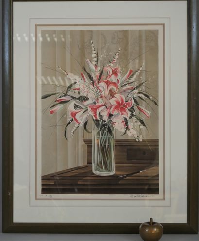 null Gilbert MICHAUD (Née en 1948)

Bouquet de fleurs

Lithographie signée au crayon...
