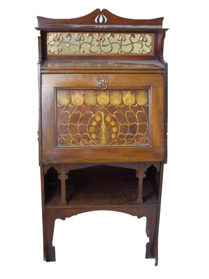 Liberty's desk 
 
Mahogany and mahogany veneer...