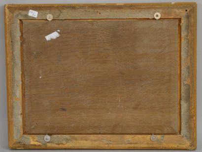 null M.PSALMON (XIXth century). The Washerwomen. Oil on panel, signed lower right....