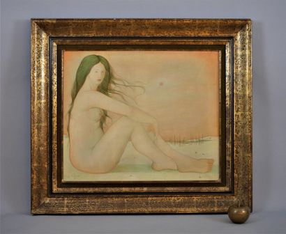 null SERGE CARRE (1929). Female nude. Oil on canvas, signed and dated lower left....