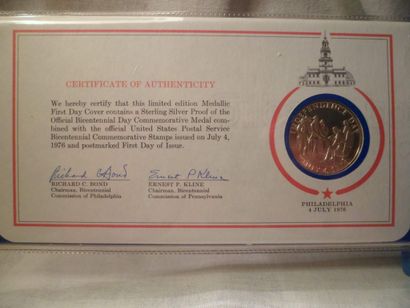 null Médaille en ARGENT VERMEIL 1er Titre du Bicentenaire des États Unis

Dans sa...