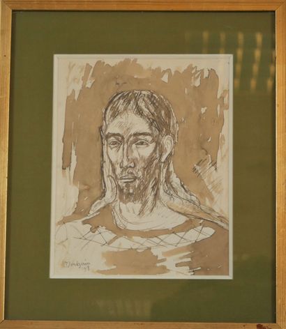 null 
Simon MONDZAIN (1890-1979)





Portrait of a man





Sepia wash drawing signed...