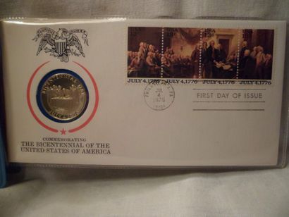 null Médaille en ARGENT VERMEIL 1er Titre du Bicentenaire des États Unis

Dans sa...